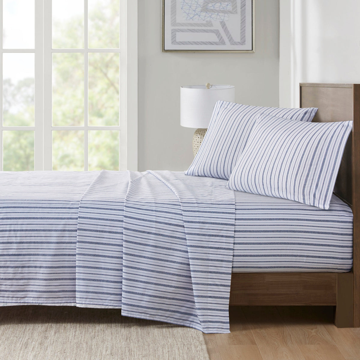 Bed Sheet Set, 200 Thread Count Printed Cotton, Breathable Construction, Machine-Washable Care for Master Bedrooms, Guest Beds and Daily Use image 64