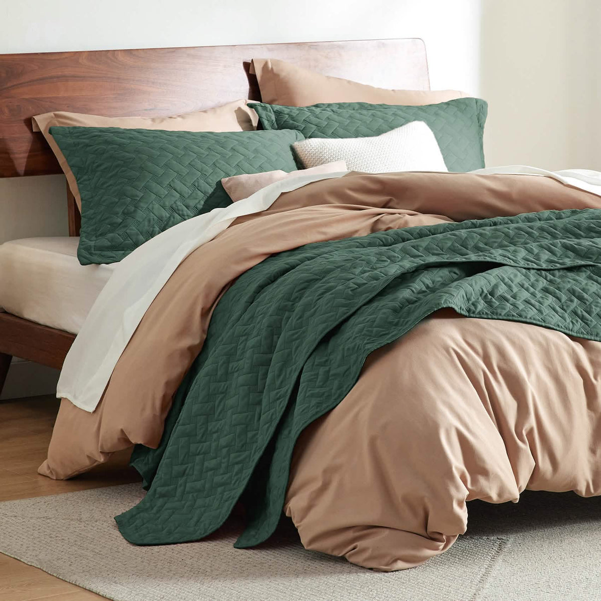 Cozy Throw Blanket, Basket weave Quilt Set, Lightweight Design for Living Rooms, Bedrooms and Everyday Lounging, 6 Sizes and 17 Colors image 65