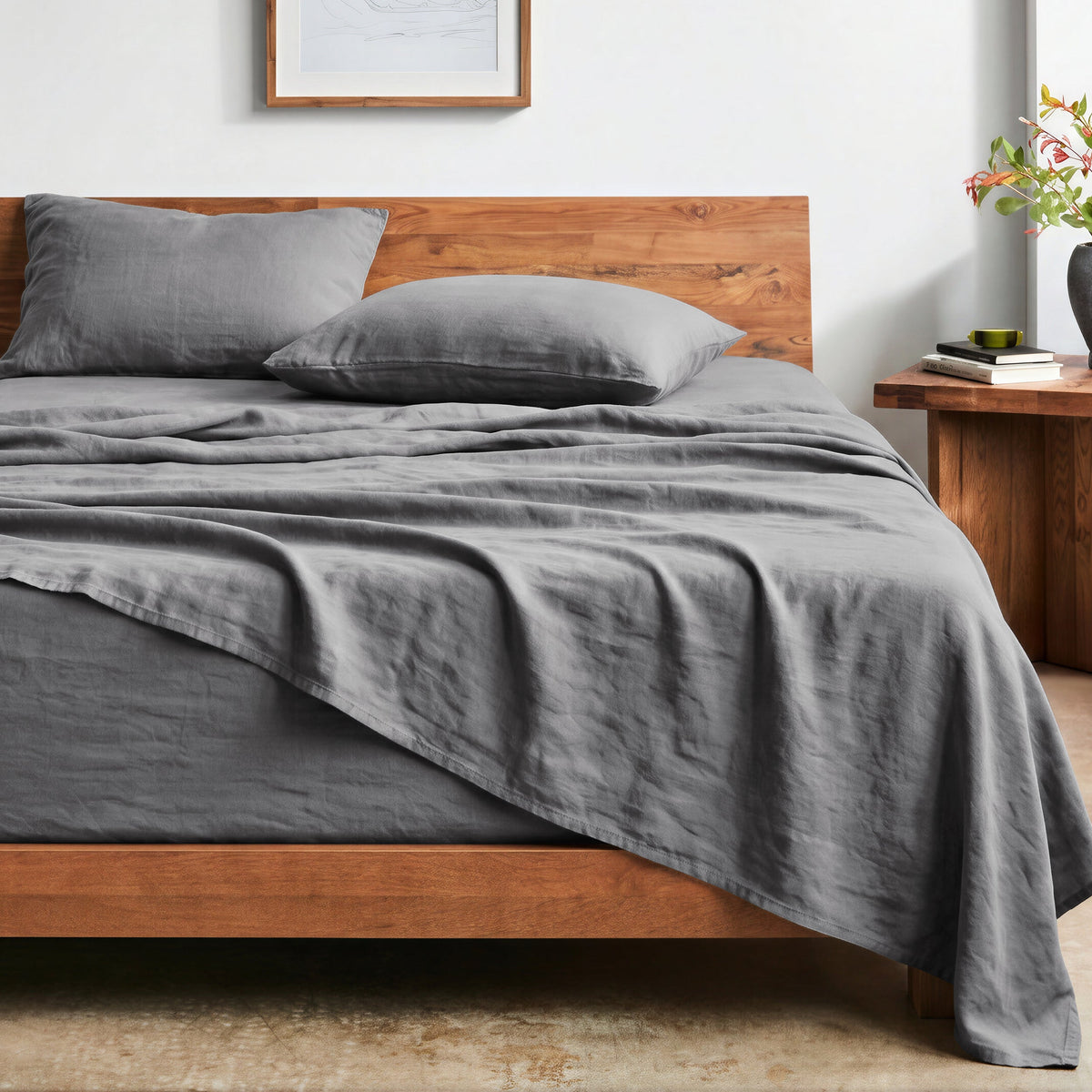 Bed Sheet Set, Ultra Soft Washed for Master Bedrooms, Guest Beds and Daily Use, 5 Sizes and 14 Colors image 65