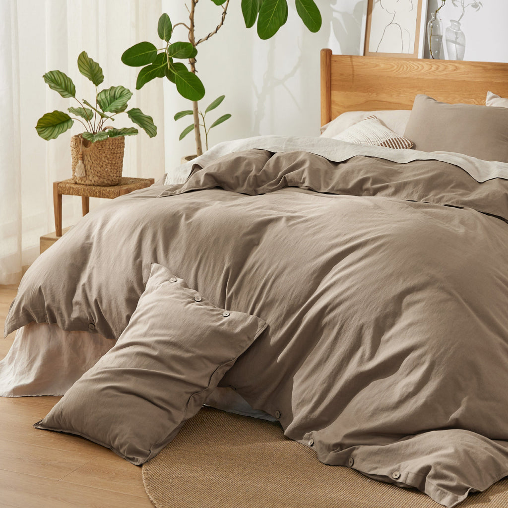 Duvet Cover Set, Cotton Linen Hybrid, Lightweight Design, Breathable Construction for Bedroom Bedding Refresh and Everyday Comfort image 65