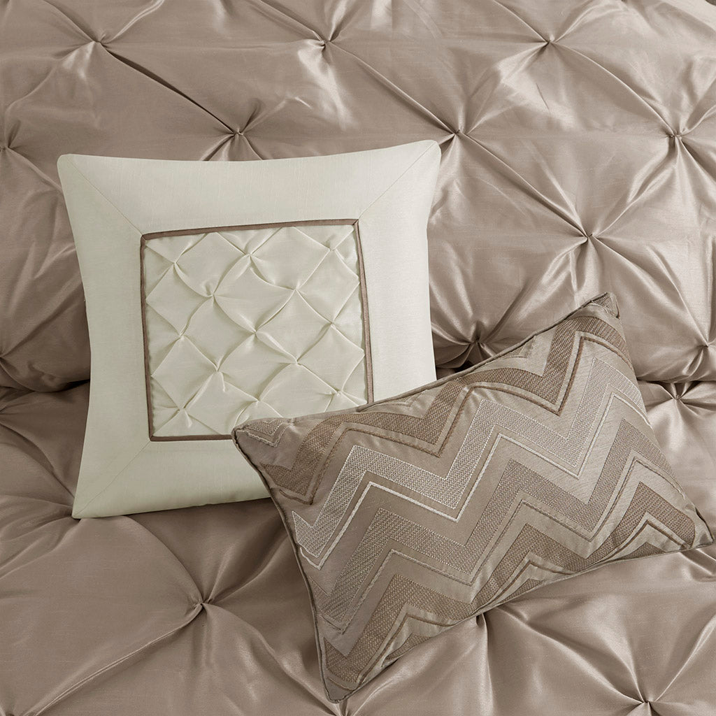 Bed Comforter, Laurel 7 Piece Tufted Set, Machine-Washable Care, Hypoallergenic Comfort for Year-Round Bedroom Comfort and Restful Sleep image 65