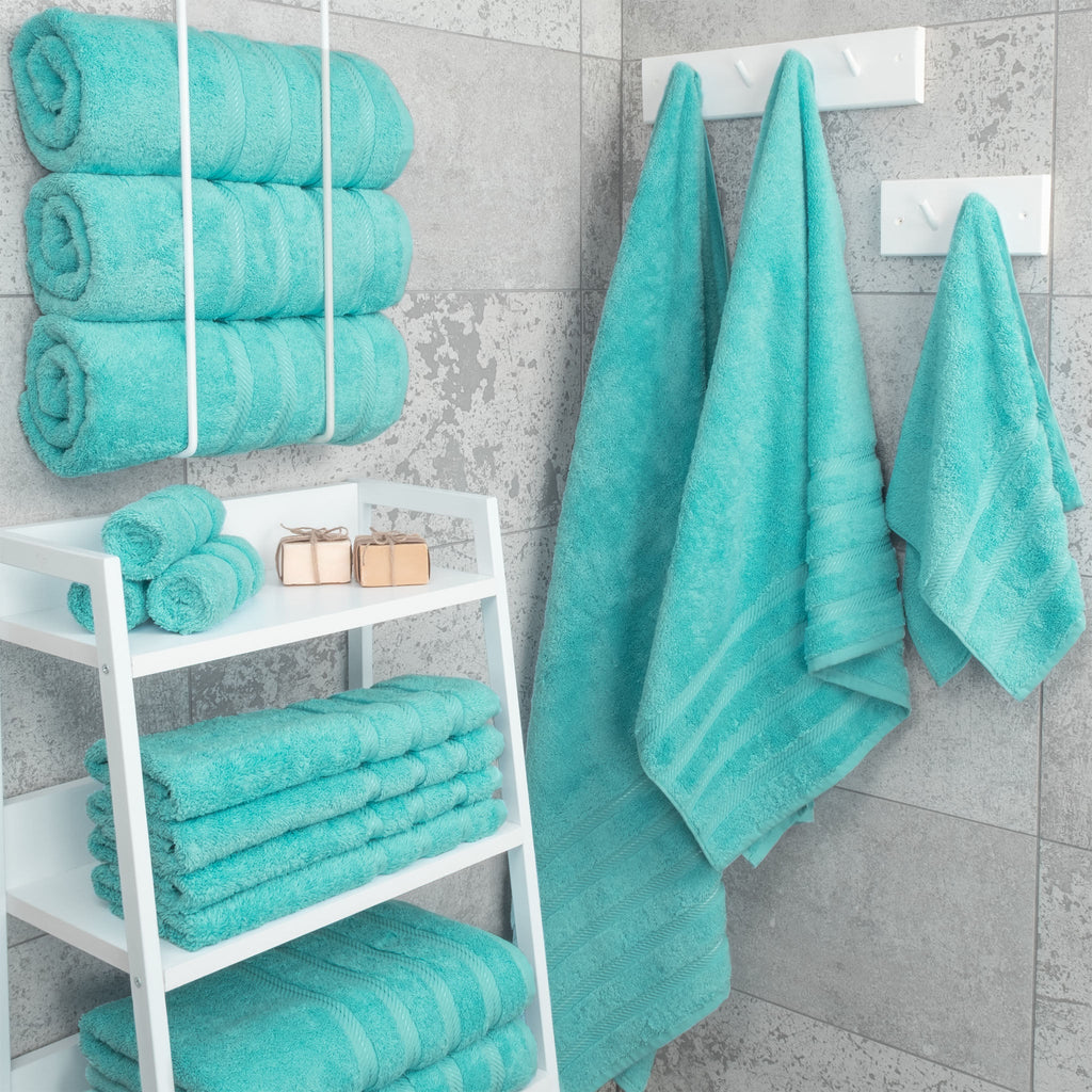 Bath Towel Set, 100% Cotton Turkish Towels for Bathroom, 4 for Home Bathrooms and Everyday Care, 21 Color Options image 65