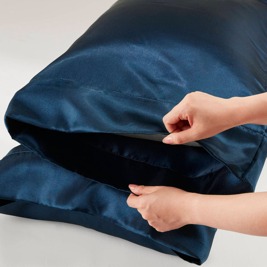 Bed Sheet Set, Satin for Master Bedrooms, Guest Beds and Daily Use, 6 Sizes and 12 Colors, Designed for Everyday Home Use image 65