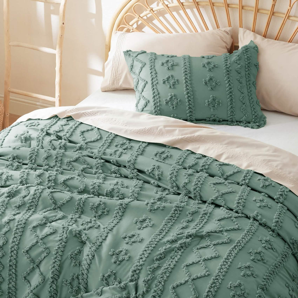 Bed Comforter, Boho Deluxe Embroidery Set, Breathable Construction, Machine-Washable Care for Everyday Bedding and Comfortable Sleep image 65