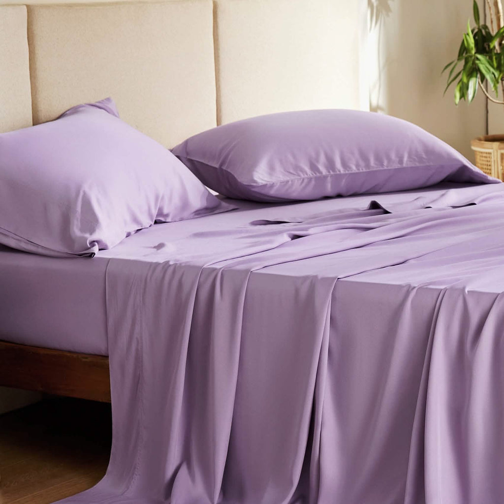 Bed Sheet Set, Rayon Derived from Bamboo, Cooling Comfort, Breathable Construction for Everyday Bedroom Comfort and Guest Rooms image 66