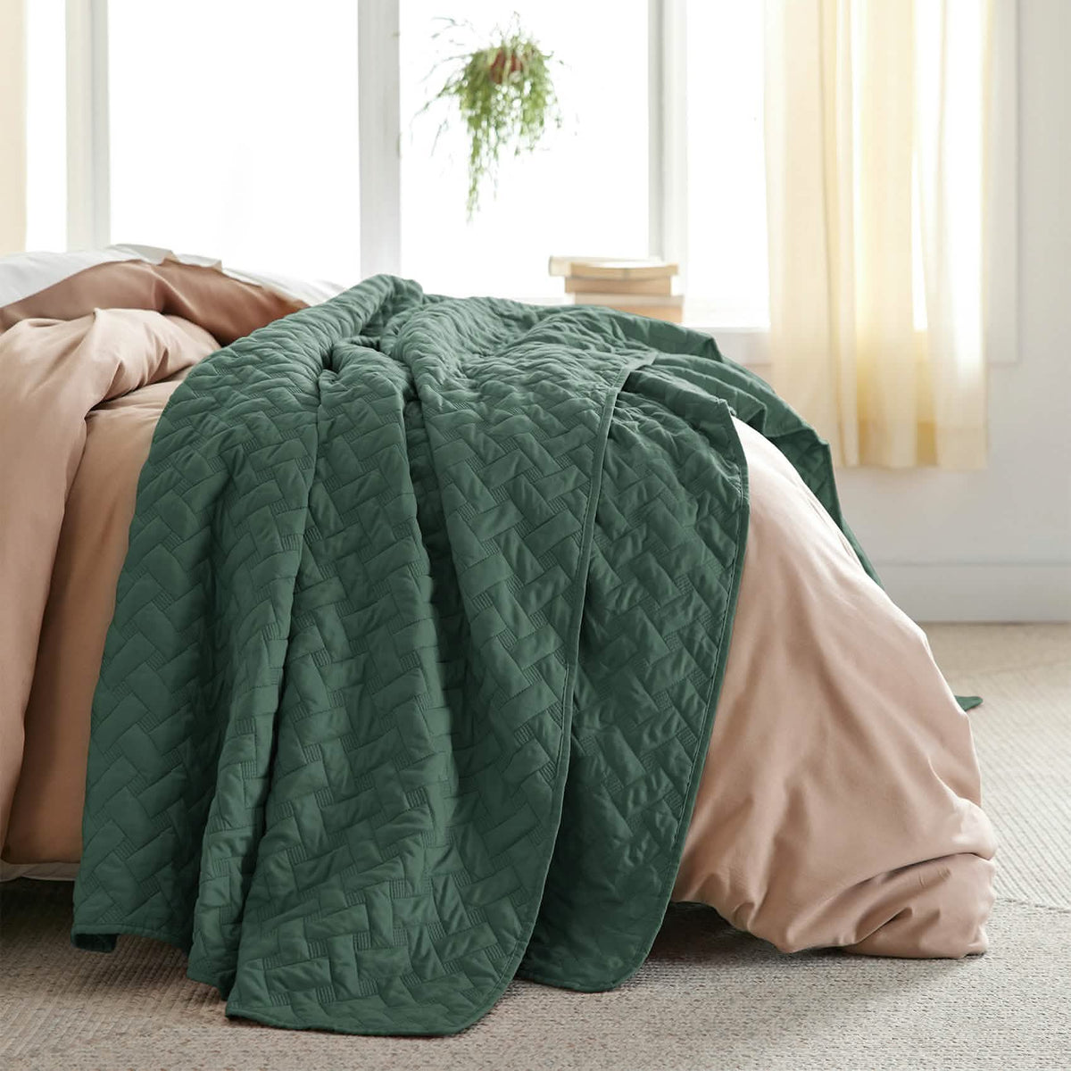 Cozy Throw Blanket, Basket weave Quilt Set, Lightweight Design for Living Rooms, Bedrooms and Everyday Lounging, 6 Sizes and 17 Colors image 66