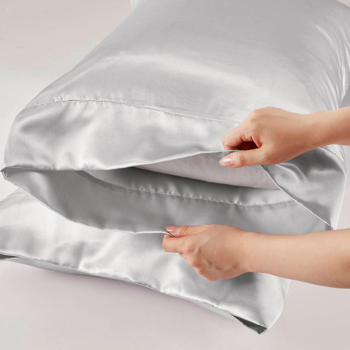 Bed Sheet Set, Satin for Master Bedrooms, Guest Beds and Daily Use, 6 Sizes and 12 Colors, Designed for Everyday Home Use image 66