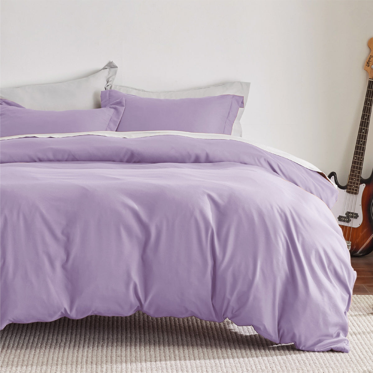 Duvet Cover Set, Brushed Microfiber for Guest Rooms and Everyday Bedroom Styling, 9 Sizes and 36 Colors image 66