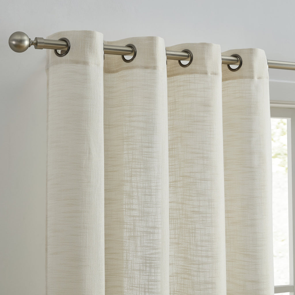 Window Curtain, Madison Faux Linen Sheer Grommet Panels for Bedrooms, Living Rooms and Home Privacy, 8 Sizes and 10 Colors image 66