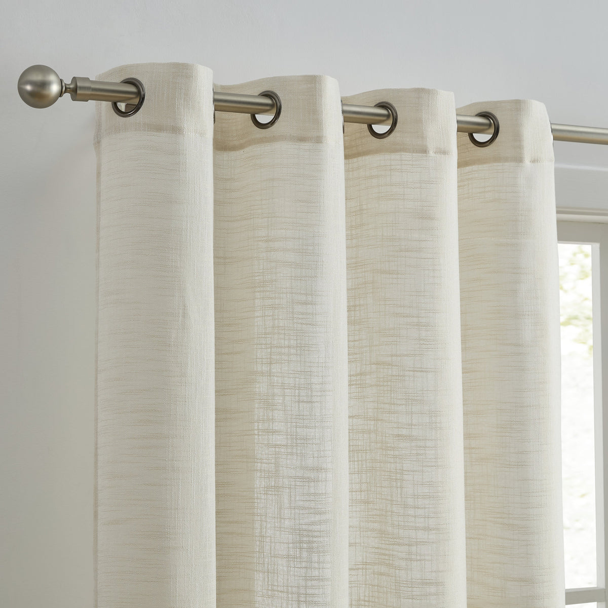 Window Curtain, Madison Faux Linen Sheer Grommet Panels for Bedrooms, Living Rooms and Home Privacy, 8 Sizes and 10 Colors image 66