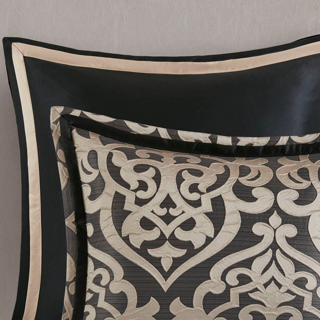 Bed Comforter, Odette 8 Piece Jacquard Set, Machine-Washable Care, Hypoallergenic Comfort for Year-Round Bedroom Comfort and Restful Sleep image 66