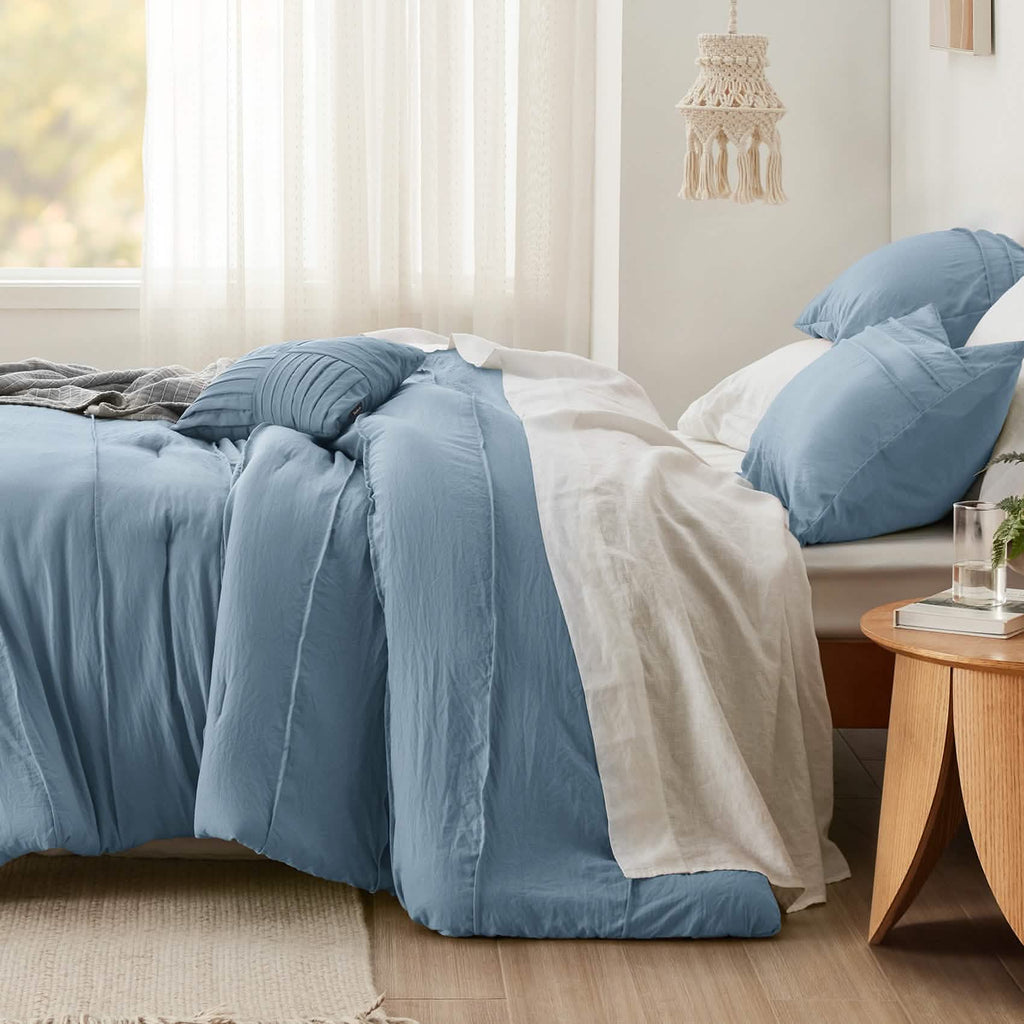 Bed Comforter, Pinch Pleat Set for Year-Round Bedroom Comfort and Restful Sleep, 5 Sizes and 19 Colors image 66