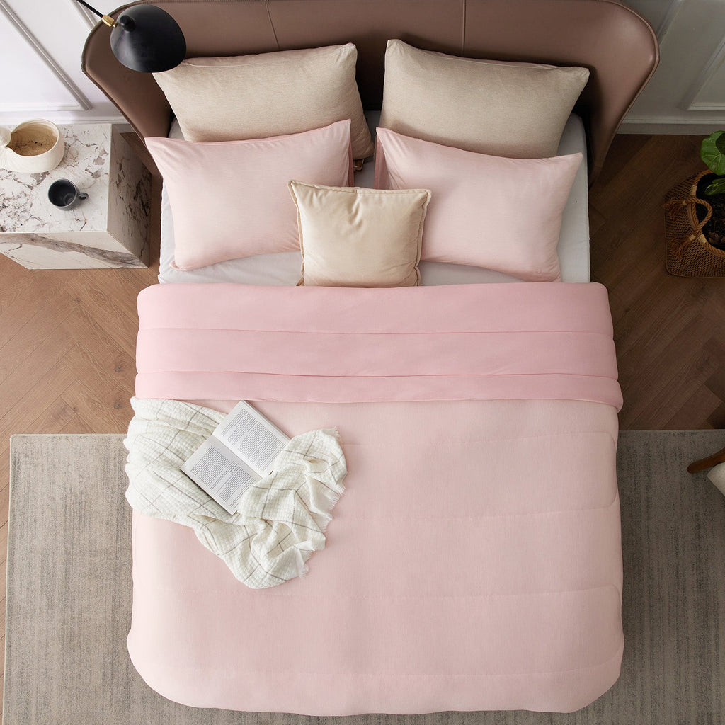 Bed Comforter, Reversible Warm and Cooling Set, Breathable Construction for Year-Round Bedroom Comfort and Restful Sleep image 66