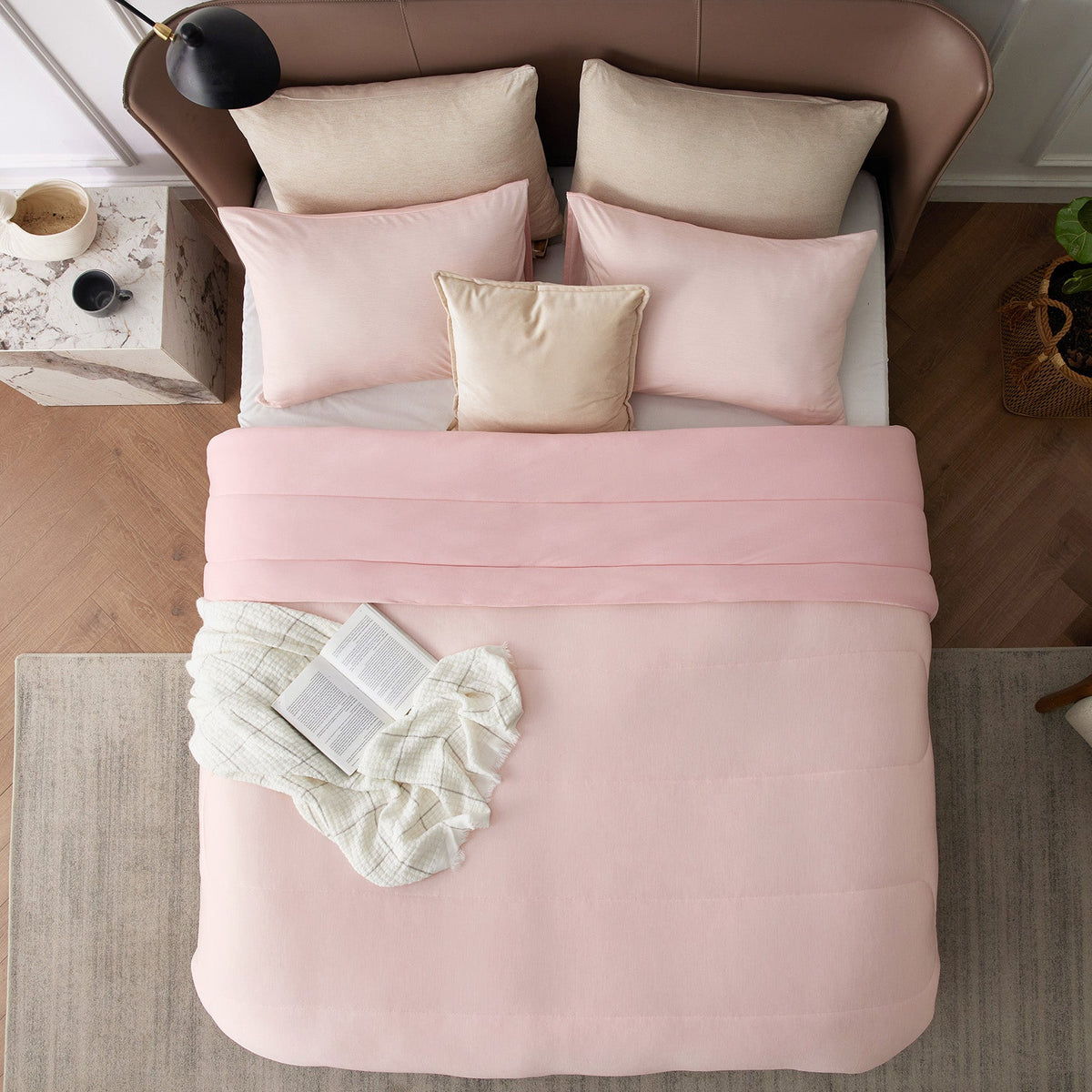 Bed Comforter, Reversible Warm and Cooling Set, Breathable Construction for Year-Round Bedroom Comfort and Restful Sleep image 66