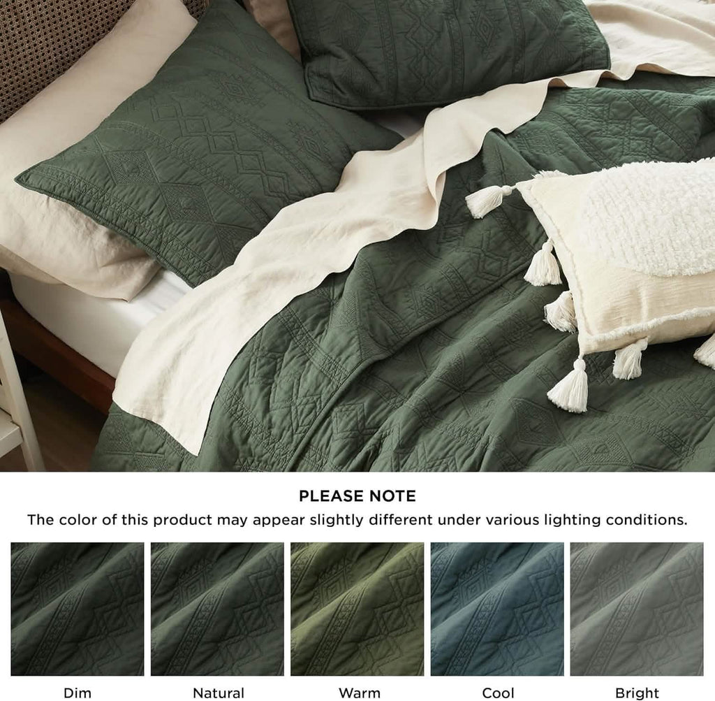 Cozy Throw Blanket, Voile Cotton Quilt Set, Lightweight Design, Breathable Construction for Sofas, Beds and Relaxing at Home image 66