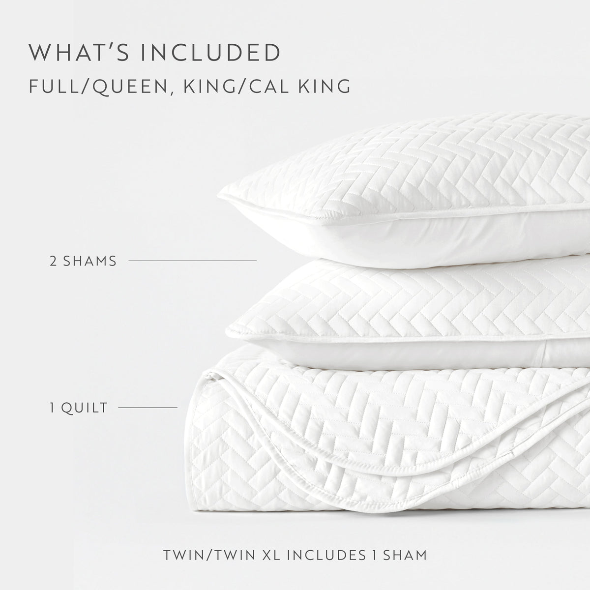 Quilted Coverlet Set, 3 Piece Herringbone for Guest Bedrooms, Layered Beds and Everyday Bedding, 3 Sizes and 6 Colors image 67