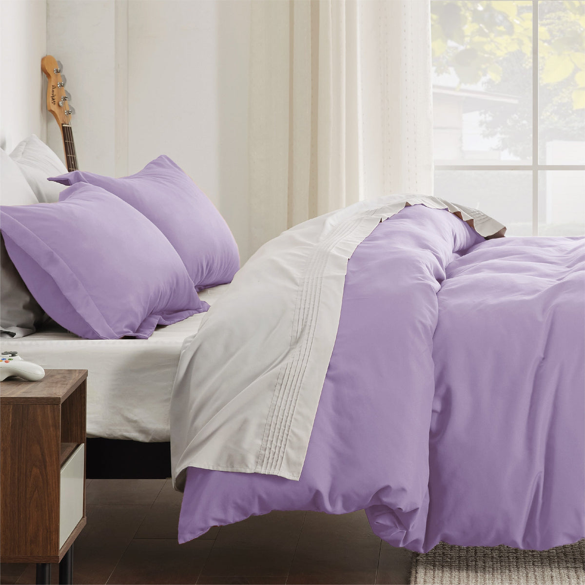 Duvet Cover Set, Brushed Microfiber for Guest Rooms and Everyday Bedroom Styling, 9 Sizes and 36 Colors image 68
