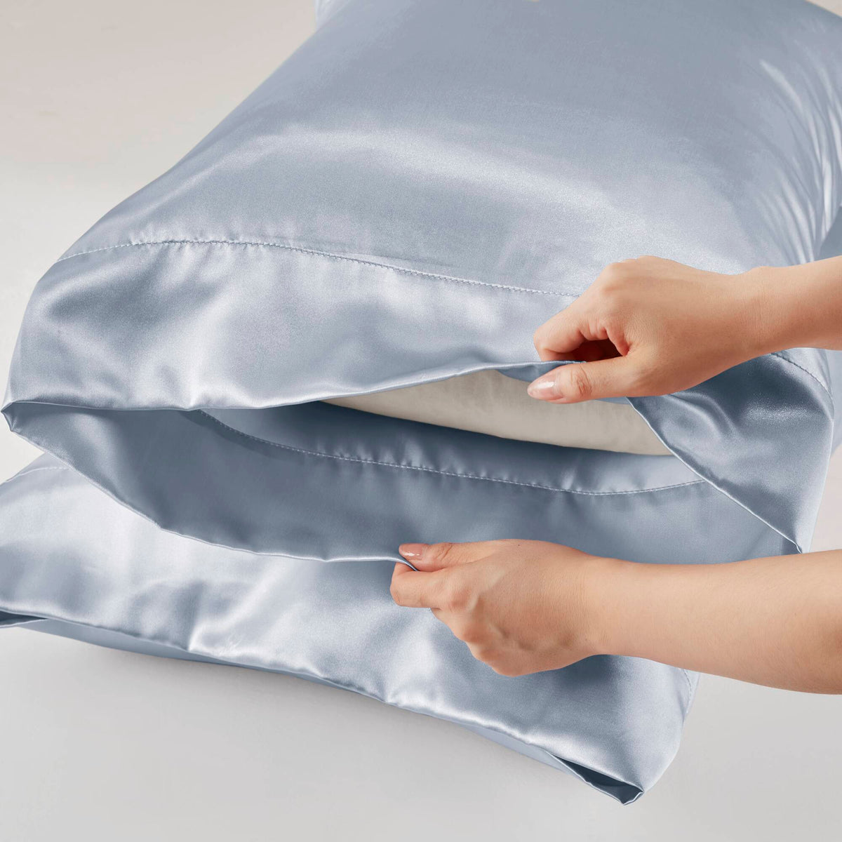 Bed Sheet Set, Satin for Master Bedrooms, Guest Beds and Daily Use, 6 Sizes and 12 Colors, Designed for Everyday Home Use image 68