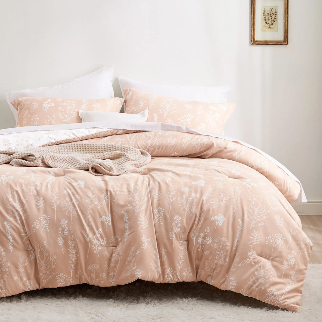 Down & Feather Comforter, Floral Set, Machine-Washable Care for Everyday Bedding and Comfortable Sleep, 7 Sizes and 13 Colors image 68