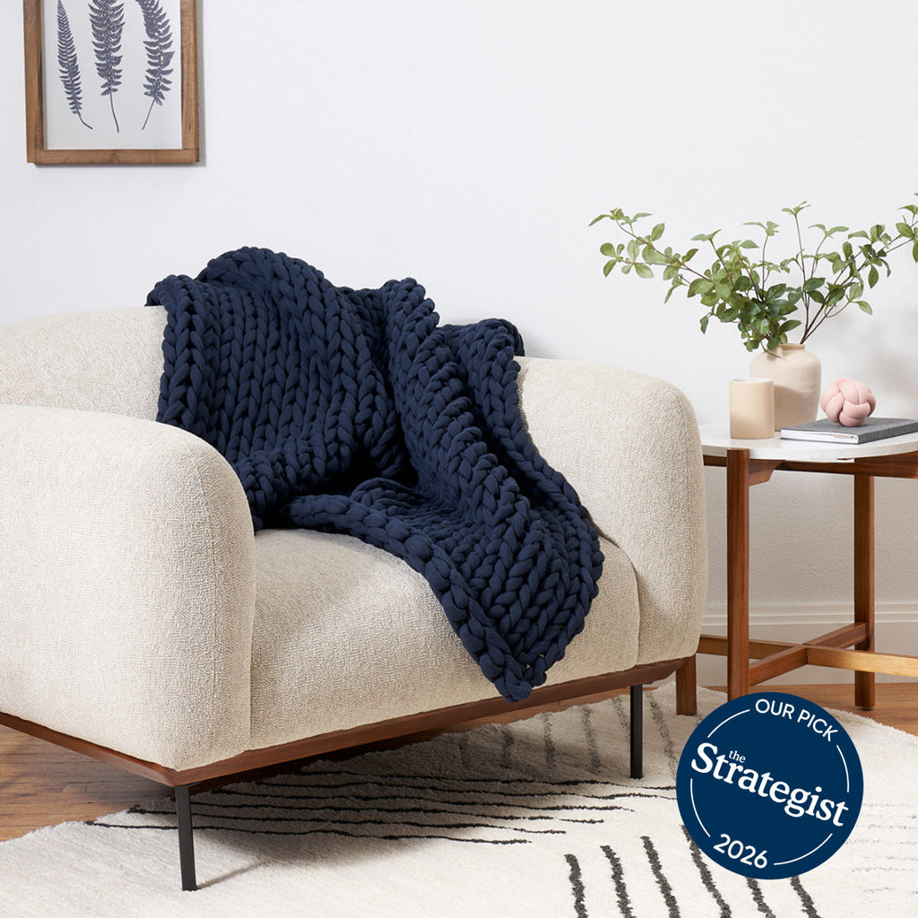 Cozy Throw Blanket, Cotton Weighted for Sofas, Beds and Relaxing at Home, 32 Color Options image 68