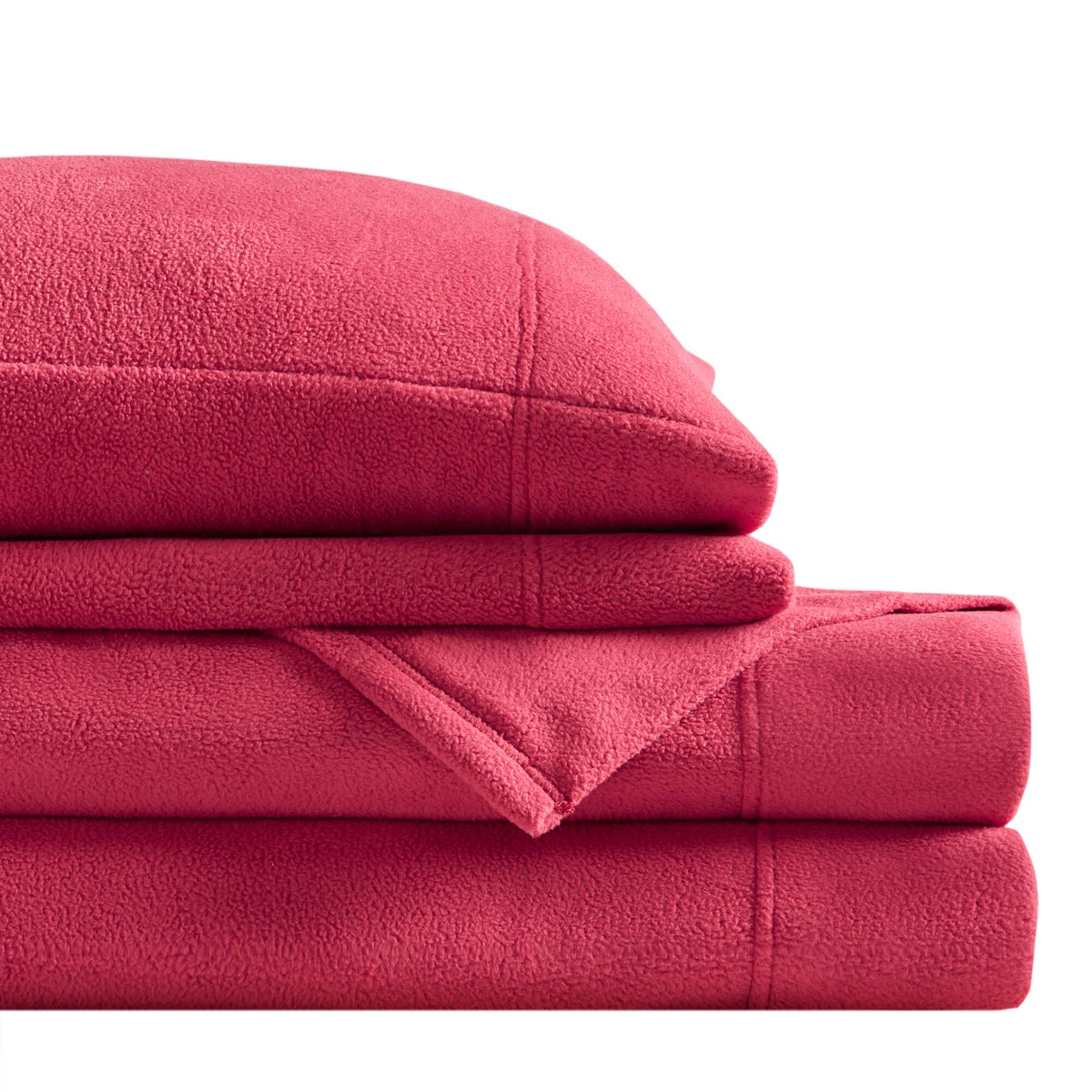 Bed Sheet Set, Micro Fleece, Machine-Washable Care for Everyday Bedroom Comfort and Guest Rooms, 6 Sizes and 15 Colors image 69