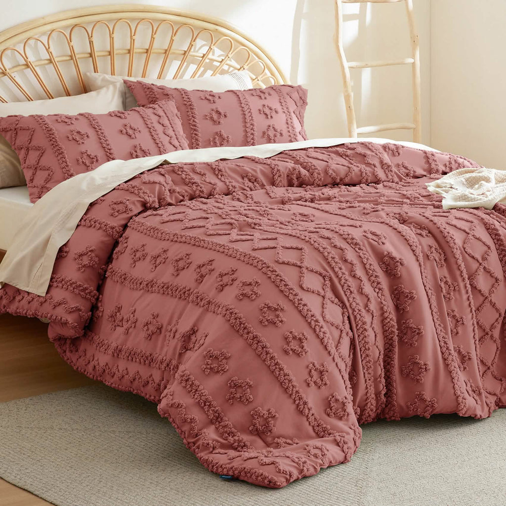Bed Comforter, Boho Deluxe Embroidery Set, Breathable Construction, Machine-Washable Care for Everyday Bedding and Comfortable Sleep image 69