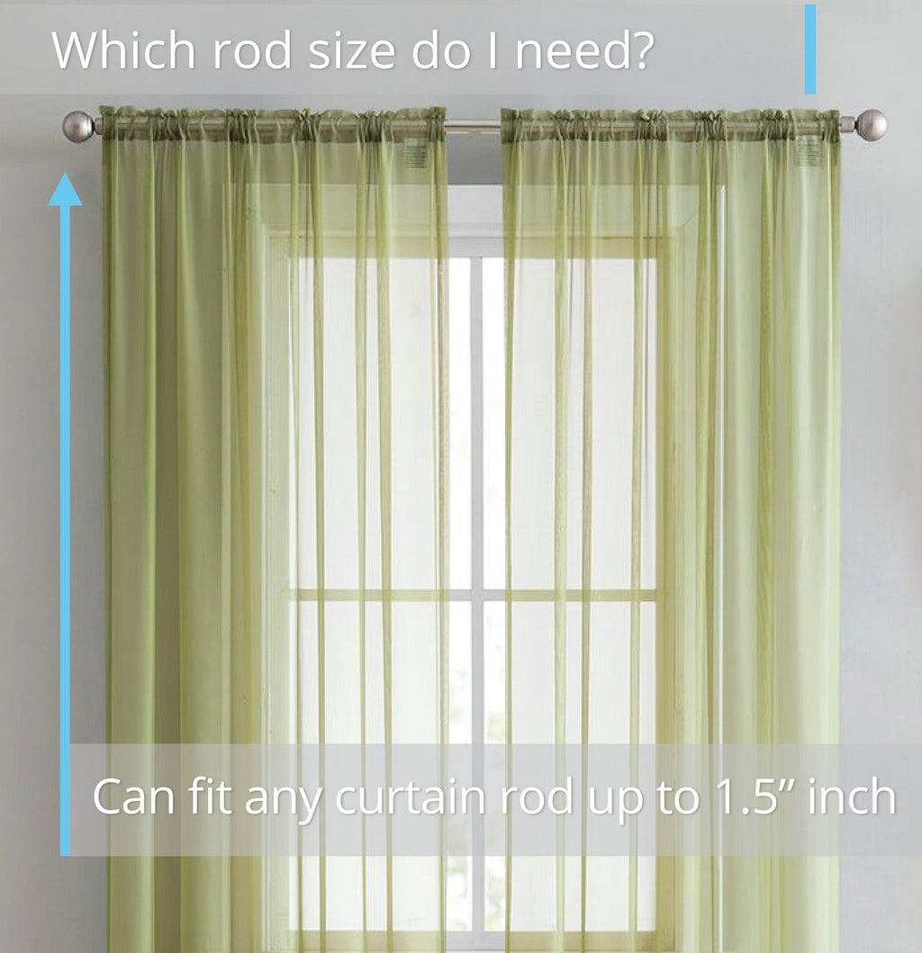 Window Curtain, Lucento Sheer Voile Rod Pocket Panels for Windows, Room Styling and Everyday Privacy, 11 Sizes and 16 Colors image 69