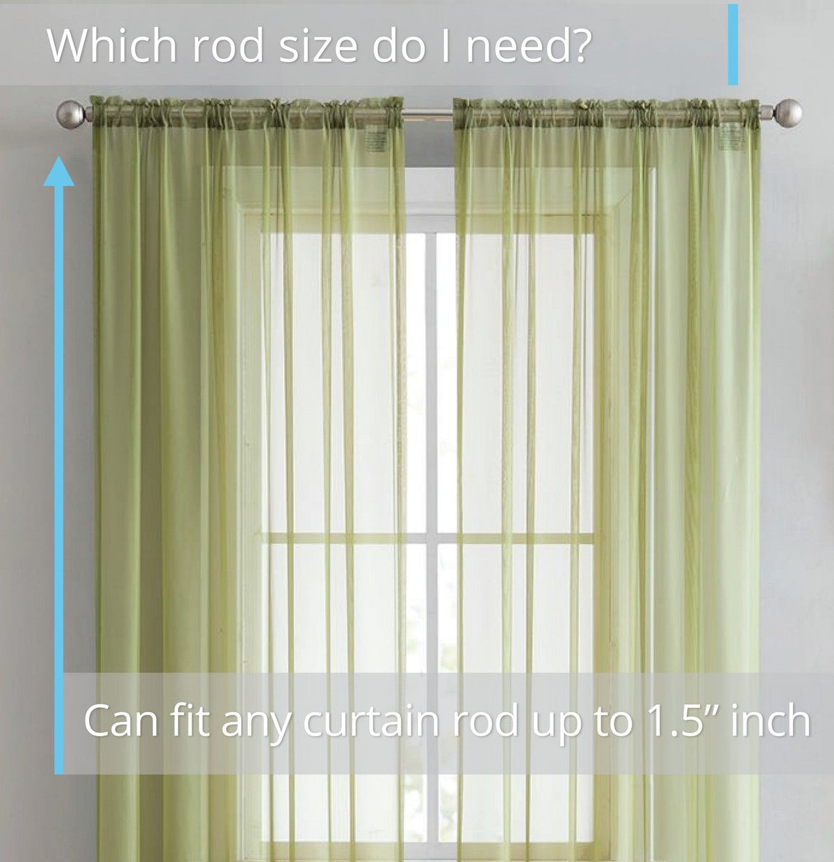 Window Curtain, Lucento Sheer Voile Rod Pocket Panels for Windows, Room Styling and Everyday Privacy, 11 Sizes and 16 Colors image 69