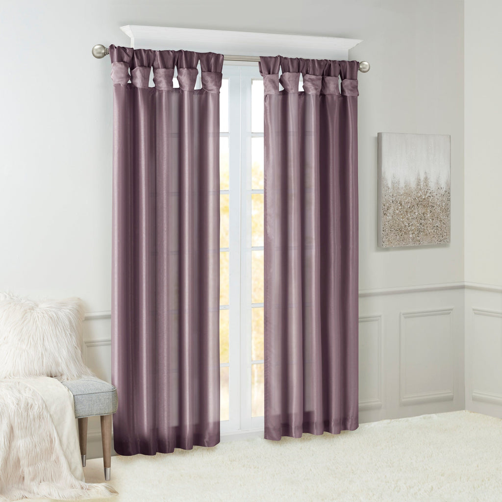 Window Curtain, Emilia Twist Tab Lined Panel, Machine-Washable Care for Windows, Room Styling and Everyday Privacy, 5 Sizes and 14 Colors image 69