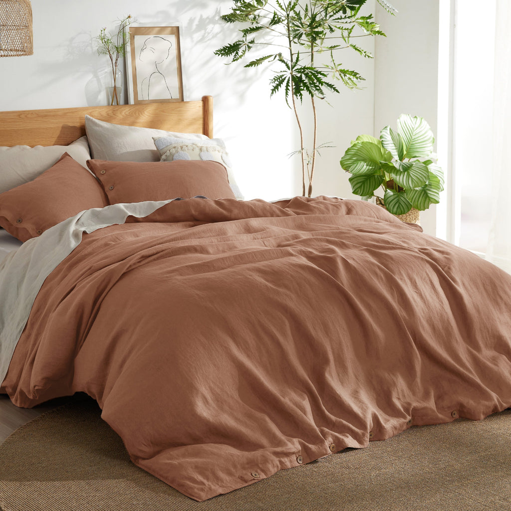 Duvet Cover Set, Cotton Linen Hybrid, Lightweight Design, Breathable Construction for Bedroom Bedding Refresh and Everyday Comfort image 69