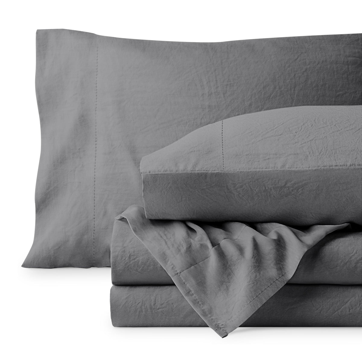 Bed Sheet Set, Ultra Soft Washed for Master Bedrooms, Guest Beds and Daily Use, 5 Sizes and 14 Colors image 69