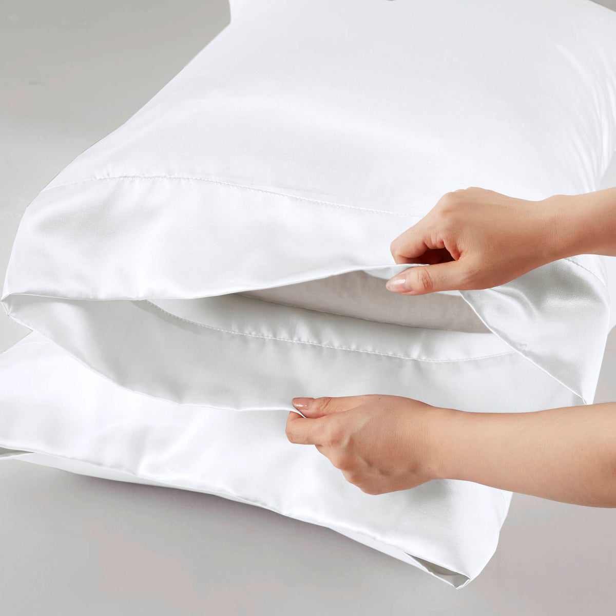 Bed Sheet Set, Satin for Master Bedrooms, Guest Beds and Daily Use, 6 Sizes and 12 Colors, Designed for Everyday Home Use image 69