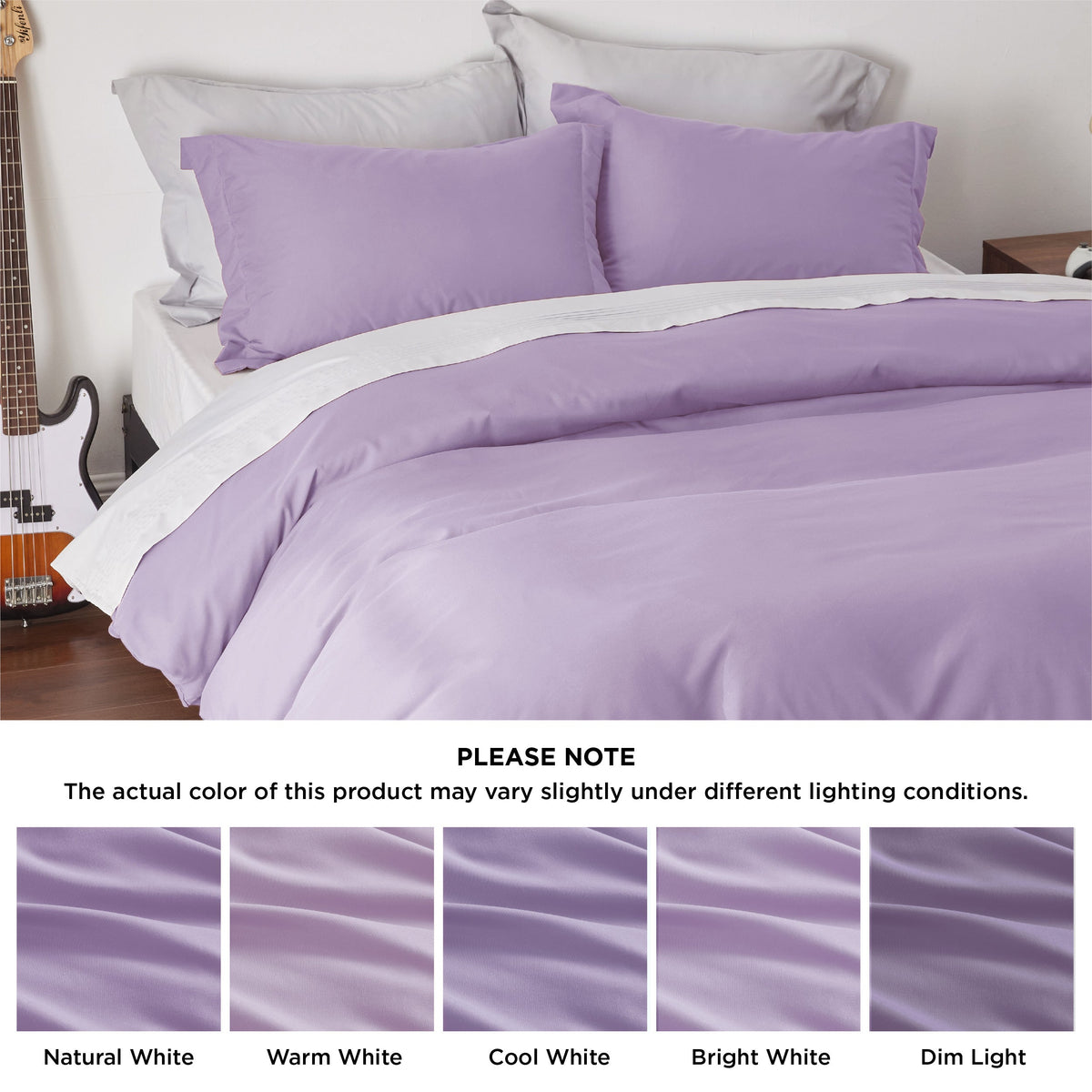 Duvet Cover Set, Brushed Microfiber for Guest Rooms and Everyday Bedroom Styling, 9 Sizes and 36 Colors image 69