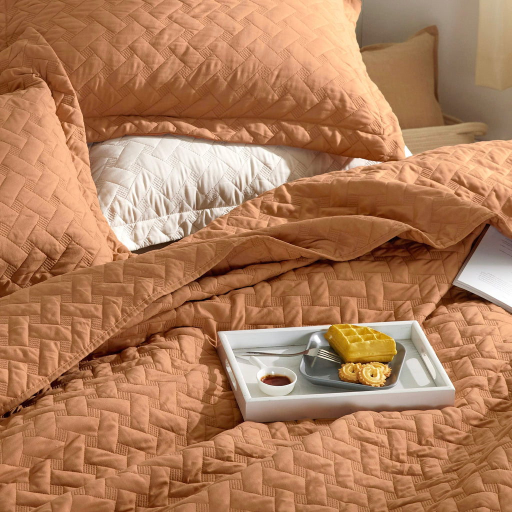 Cozy Throw Blanket, Basket weave Quilt Set, Lightweight Design for Living Rooms, Bedrooms and Everyday Lounging, 6 Sizes and 17 Colors image 70