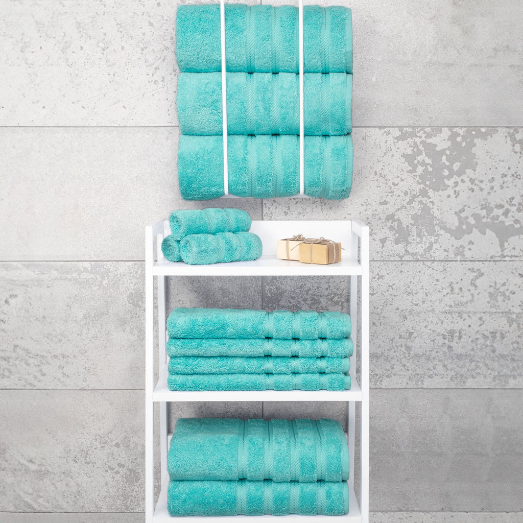 Bath Towel Set, 100% Cotton Turkish Towels for Bathroom, 4 for Home Bathrooms and Everyday Care, 21 Color Options image 70
