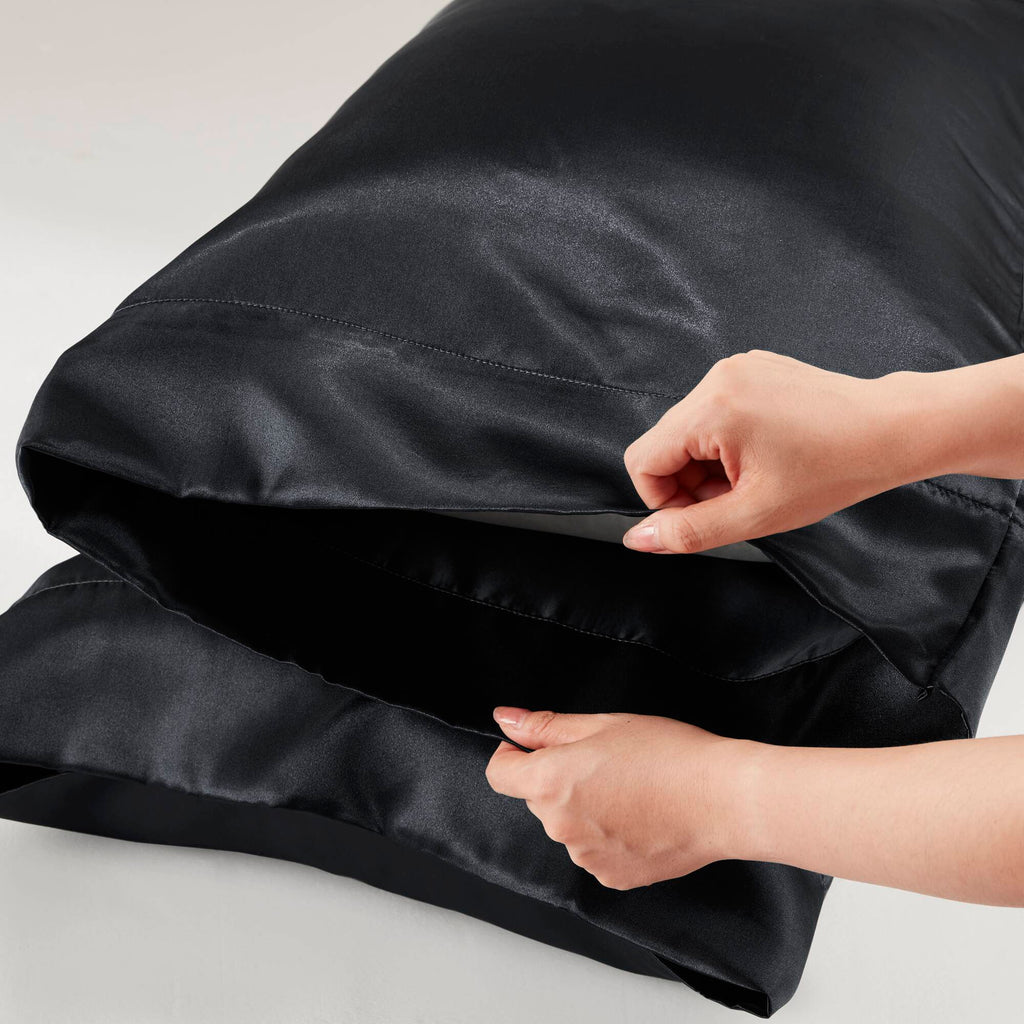 Bed Sheet Set, Satin for Master Bedrooms, Guest Beds and Daily Use, 6 Sizes and 12 Colors, Designed for Everyday Home Use image 70