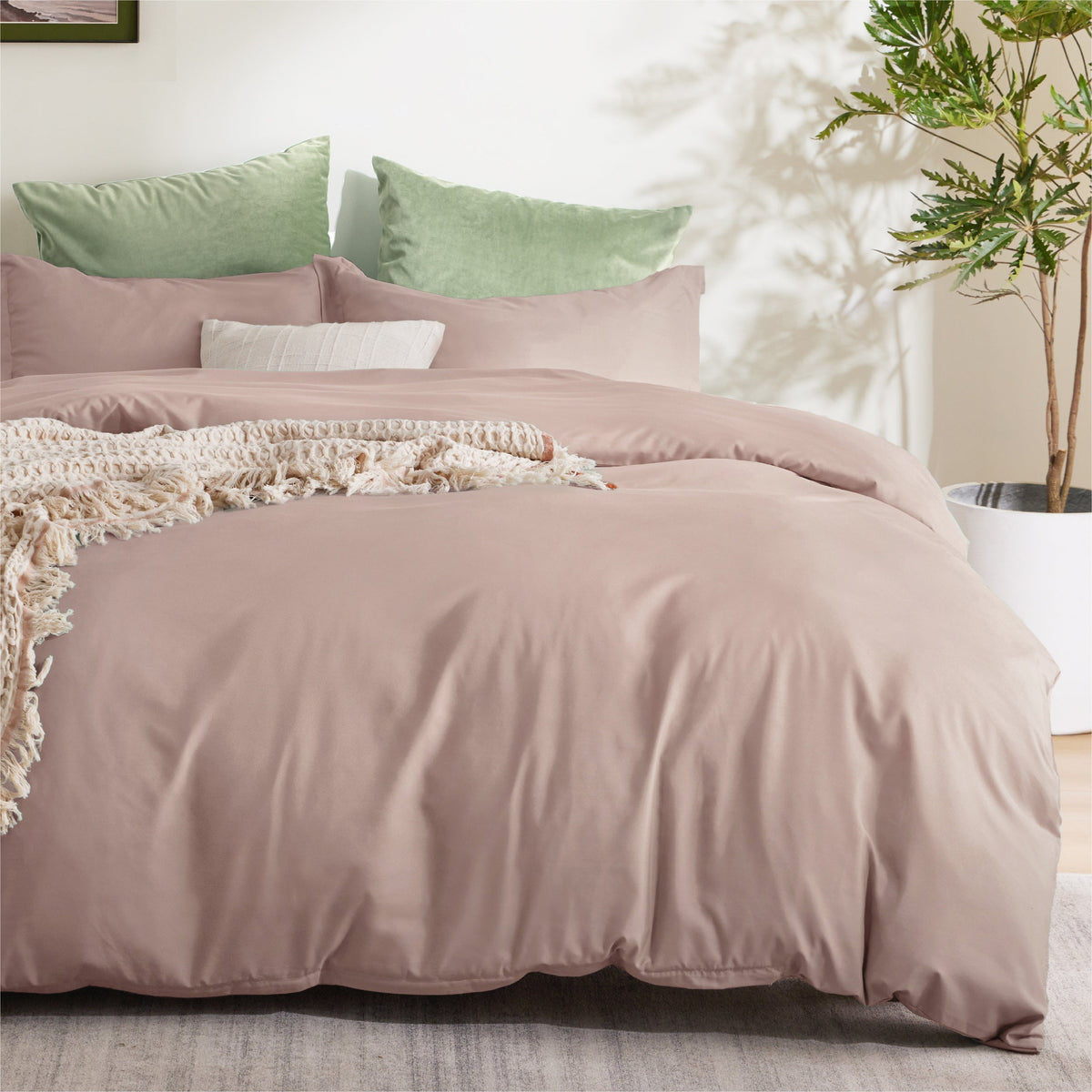 Duvet Cover Set, Brushed Microfiber for Guest Rooms and Everyday Bedroom Styling, 9 Sizes and 36 Colors image 71