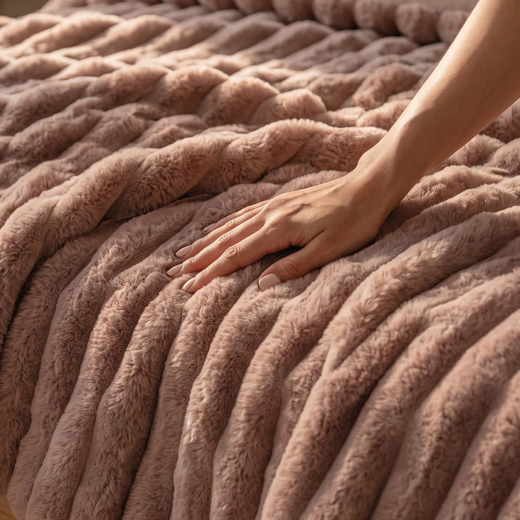 Bed Comforter, Jasmine Ultrasoft Faux Fur Ribbed Set, Lightweight Design for Year-Round Bedroom Comfort and Restful Sleep image 71