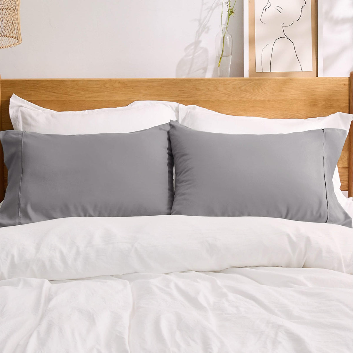 Decorative Pillow Sham, Fade and Stain Resistant Microfiber for Guest Rooms, Headboards and Everyday Bedroom Decor, 4 Sizes and 18 Colors image 71