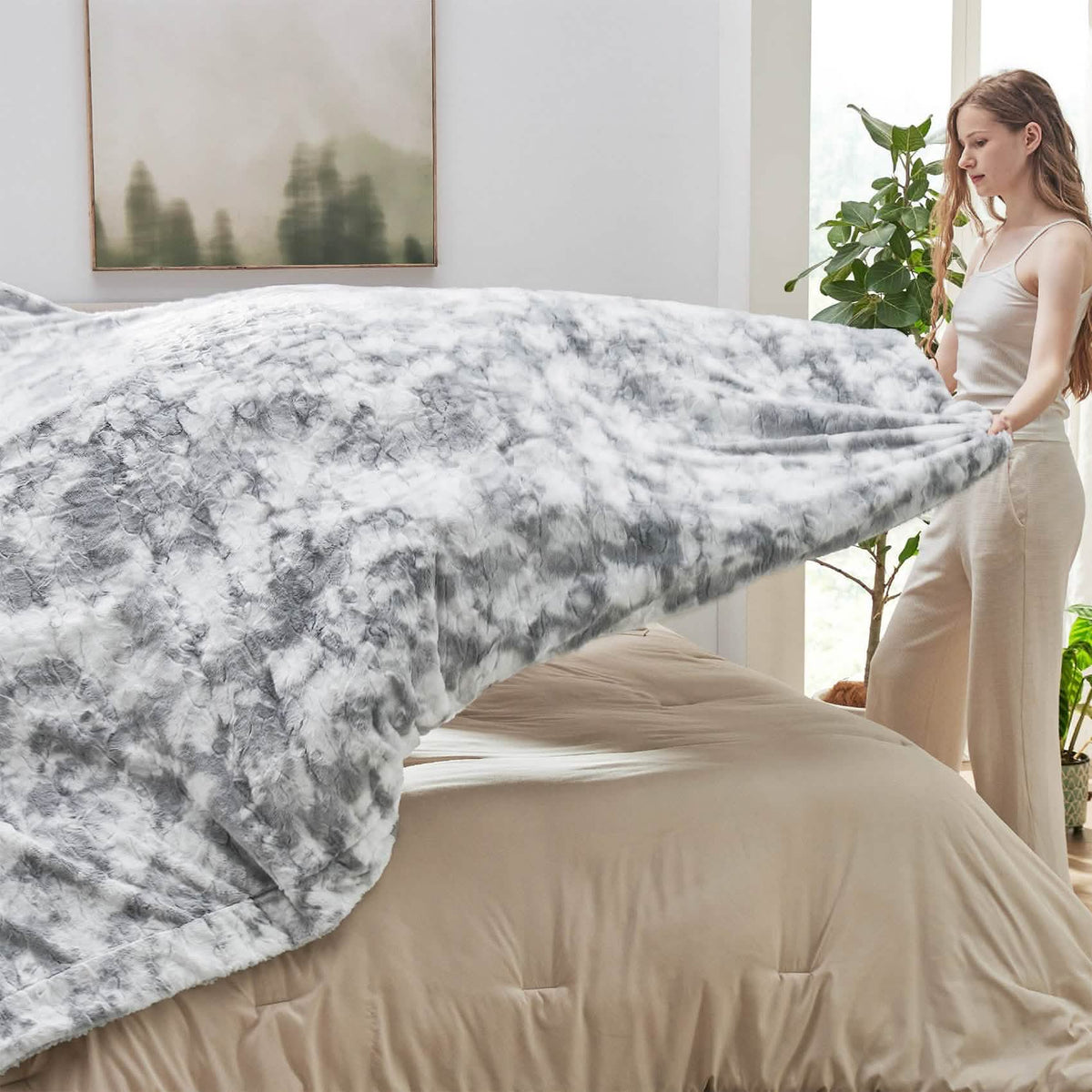 Cozy Throw Blanket, Faux Fur Sherpa Fleece for Sofas, Beds and Relaxing at Home, 4 Sizes and 10 Colors image 71