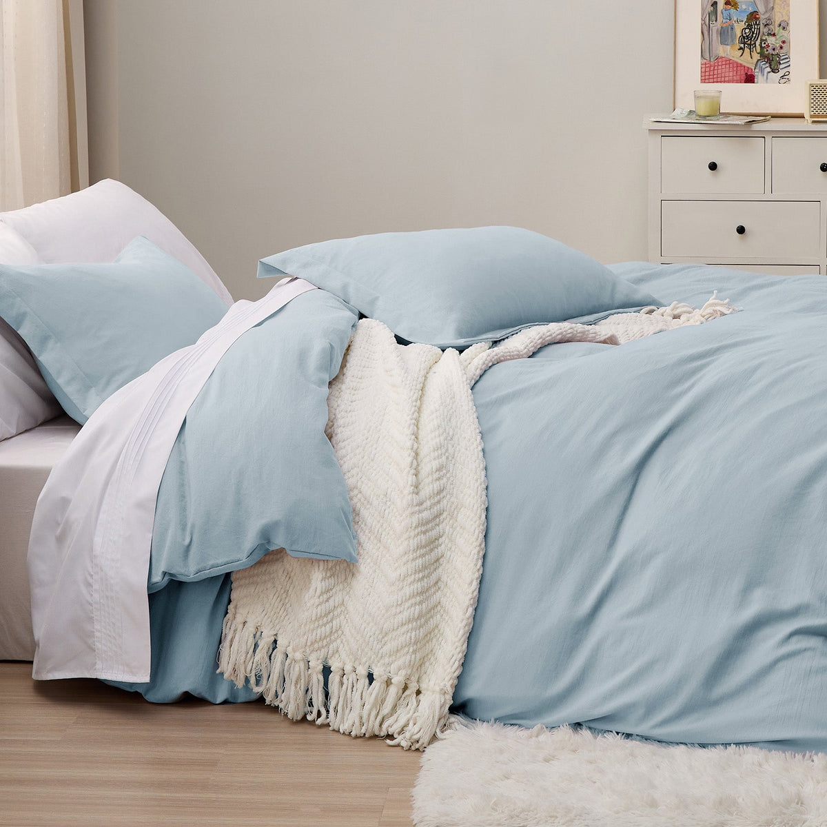 Duvet Cover Set, Ultra Soft Hypoallergenic Microfiber, Lightweight Design for Guest Rooms and Everyday Bedroom Styling image 72