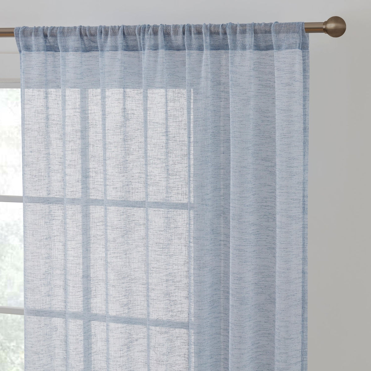 Window Curtain, Penelope Faux Linen Sheer Panels, Lightweight Design for Bedrooms, Living Rooms and Home Privacy, 5 Sizes and 12 Colors image 72