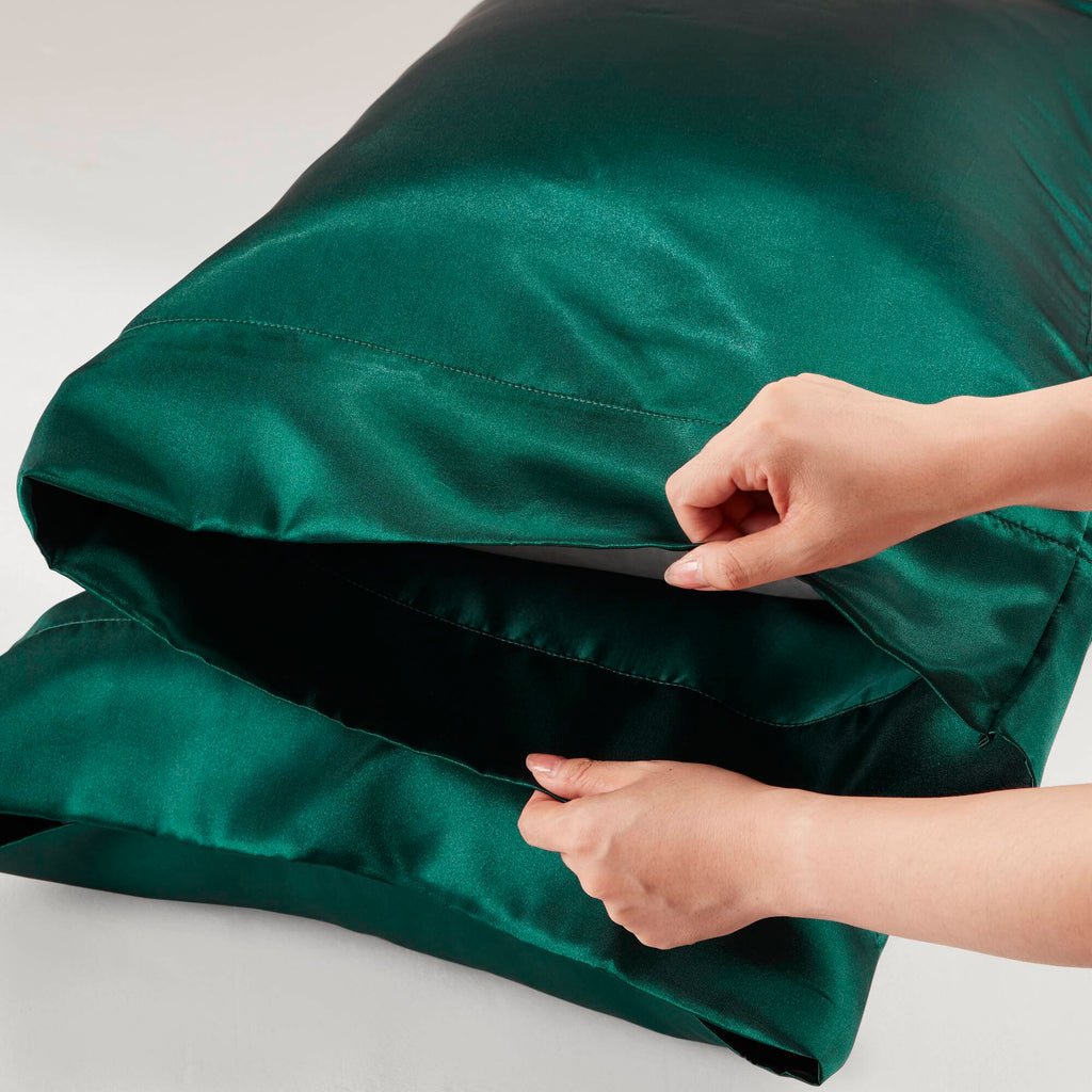 Bed Sheet Set, Satin for Master Bedrooms, Guest Beds and Daily Use, 6 Sizes and 12 Colors, Designed for Everyday Home Use image 72