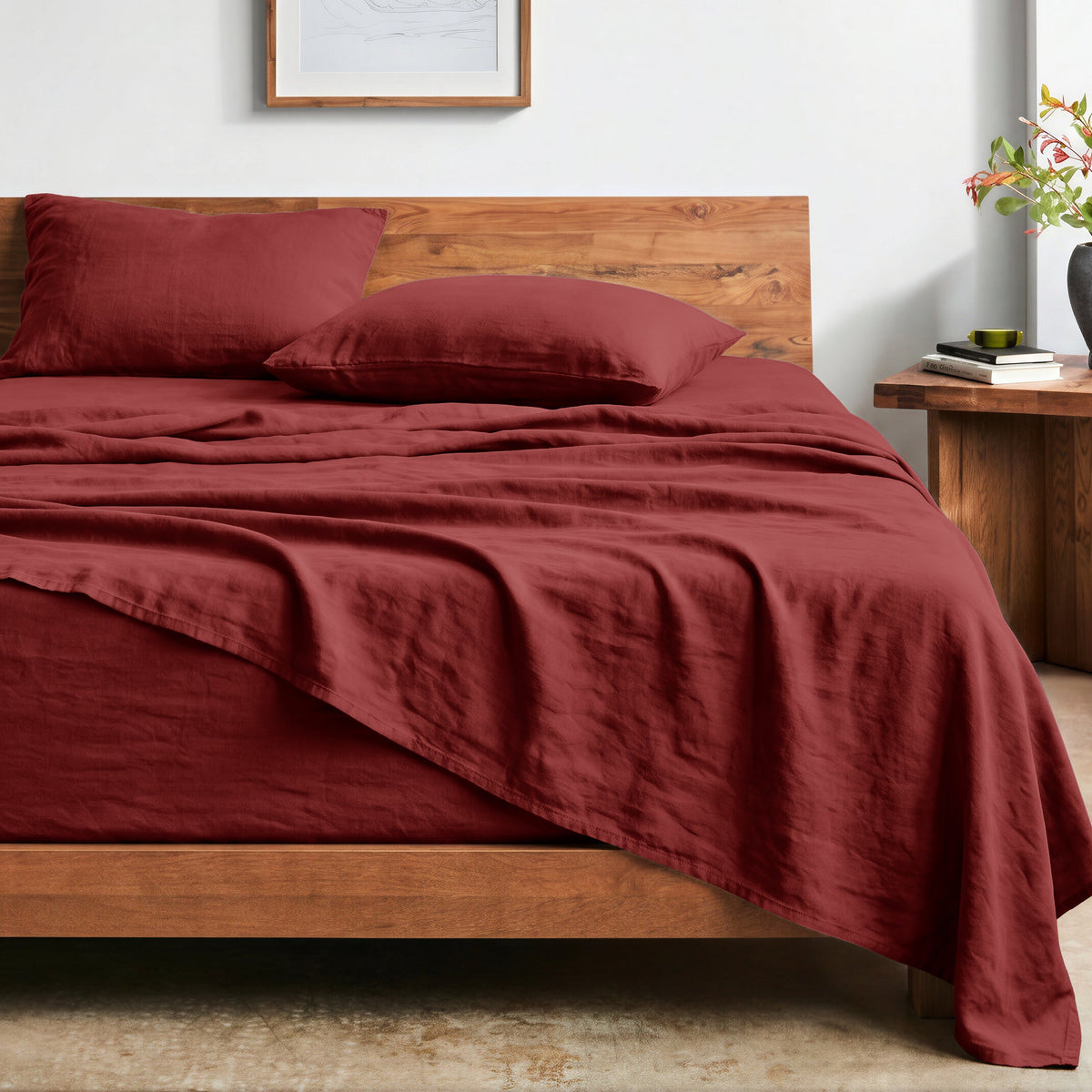 Bed Sheet Set, Ultra Soft Washed for Master Bedrooms, Guest Beds and Daily Use, 5 Sizes and 14 Colors image 72