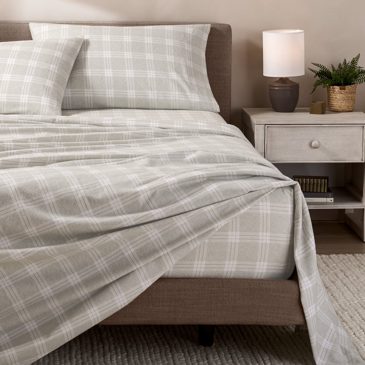 Bed Sheet Set, Cotton Flannel Prints for Master Bedrooms, Guest Beds and Daily Use, 7 Sizes and 30 Colors image 73