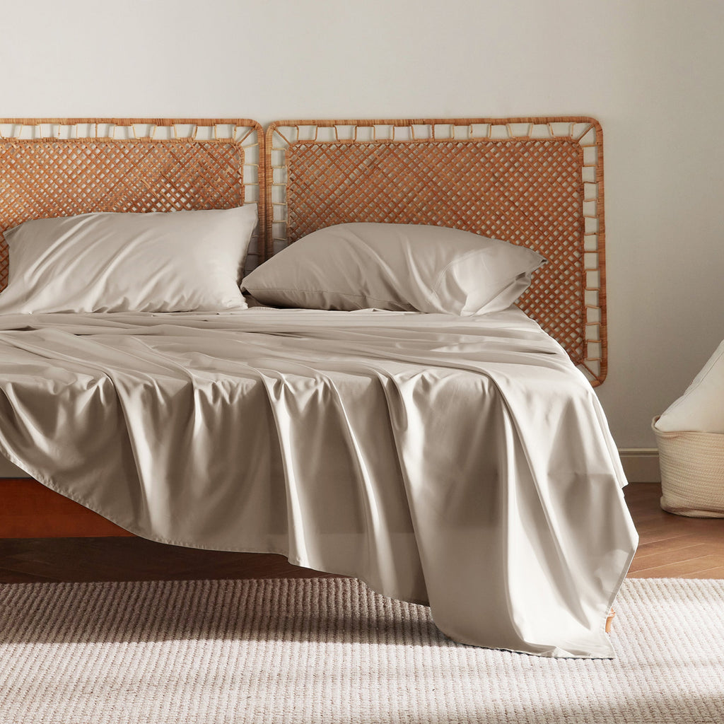 Bed Sheet Set, Rayon Derived from Bamboo, Cooling Comfort, Breathable Construction for Everyday Bedroom Comfort and Guest Rooms image 73