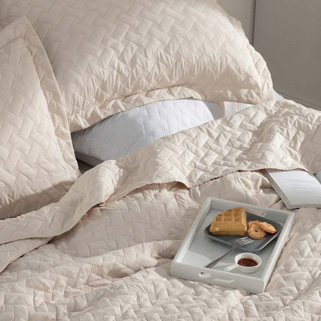 Cozy Throw Blanket, Basket weave Quilt Set, Lightweight Design for Living Rooms, Bedrooms and Everyday Lounging, 6 Sizes and 17 Colors image 74