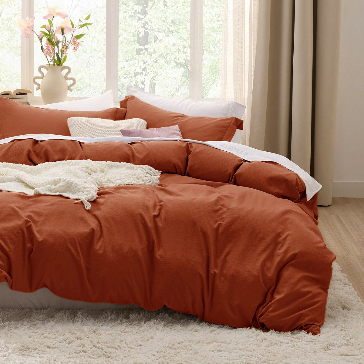 Duvet Cover Set, Ultra Soft Hypoallergenic Microfiber, Lightweight Design for Guest Rooms and Everyday Bedroom Styling image 74