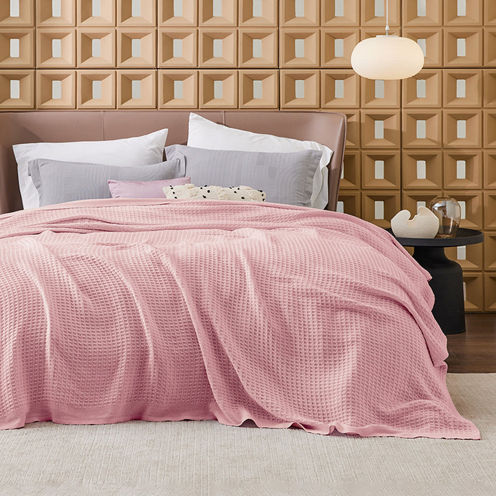 Cozy Throw Blanket, Cotton Waffle Weave, Lightweight Design, Breathable Construction for Living Rooms, Bedrooms and Everyday Lounging image 74