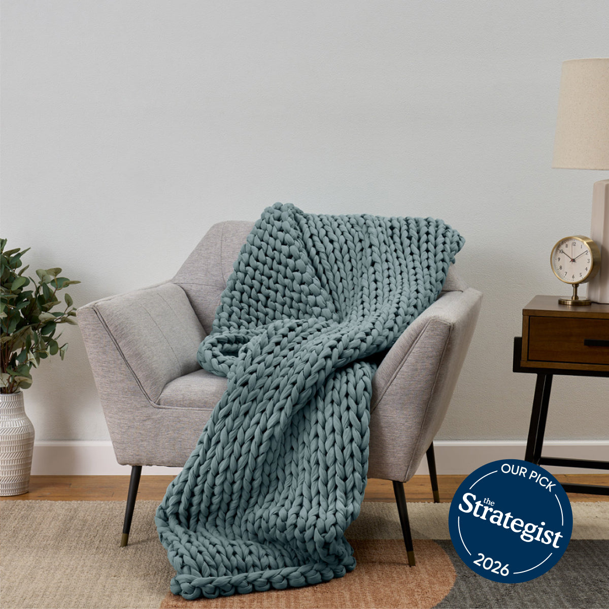 Cozy Throw Blanket, Cotton Weighted for Sofas, Beds and Relaxing at Home, 32 Color Options image 74